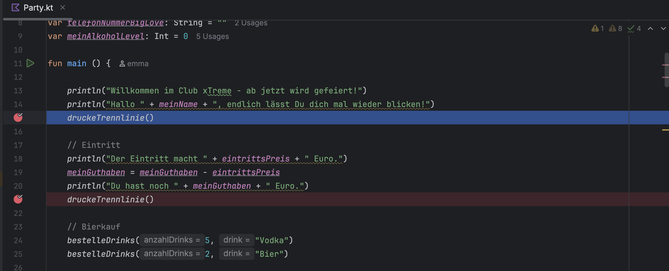 Breakpoints