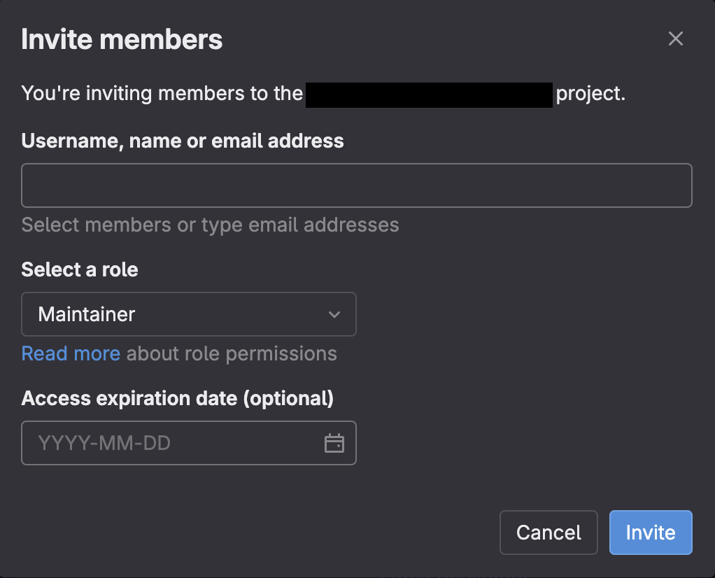 Screenshot add members view