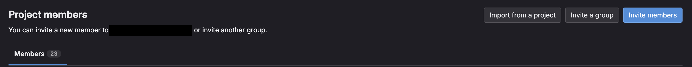 Screenshot members view
