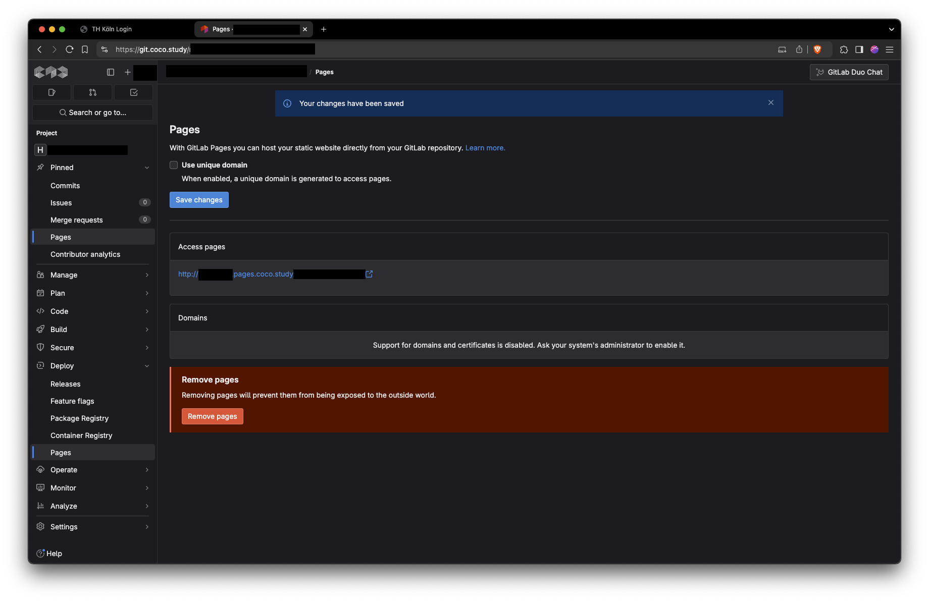 Screenshot pages link